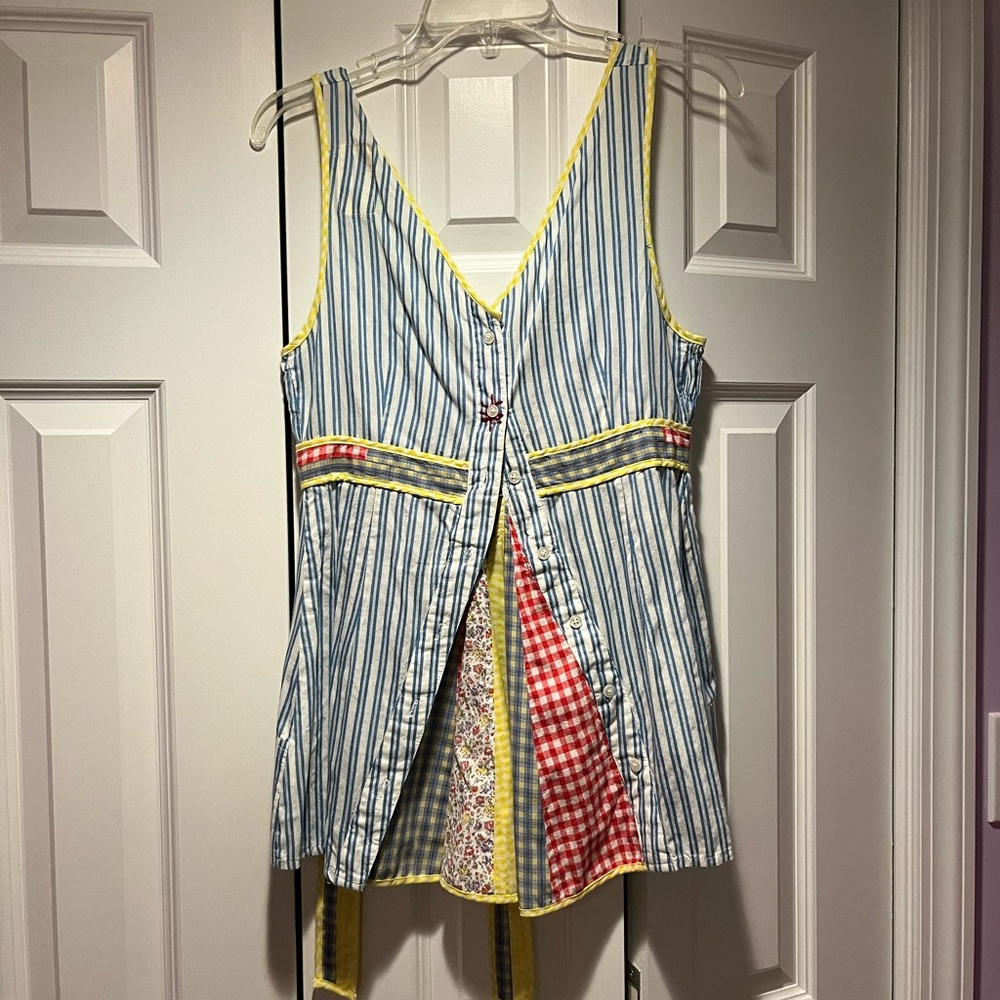 Free People multi color tie sleeveless top